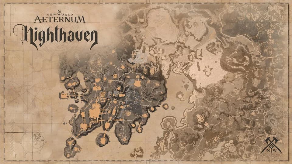 Nighthaven Map - New World | new world nighthaven expansion details, nighthaven gothic horror realm features