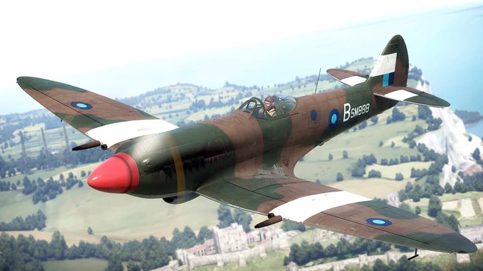 Spitfire F Mk XIVe No. 28 Squadron RAF Kuala Lumpur Malaya 1946 camouflage
